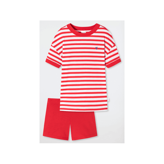 Schiesser Z23 Meisjes Pyjama Kort Strepen Hart