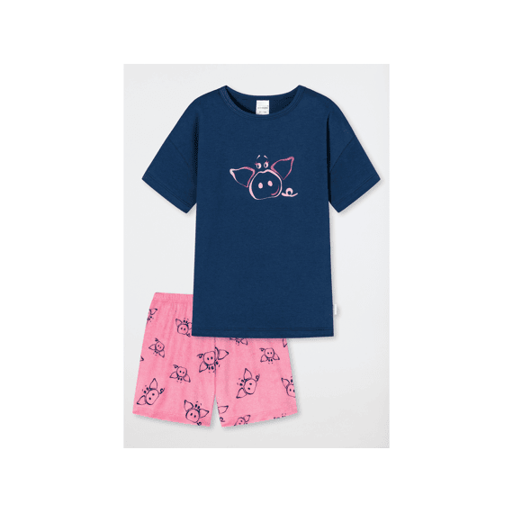 Schiesser Z23 Meisjes Pyjama Kort Varkens