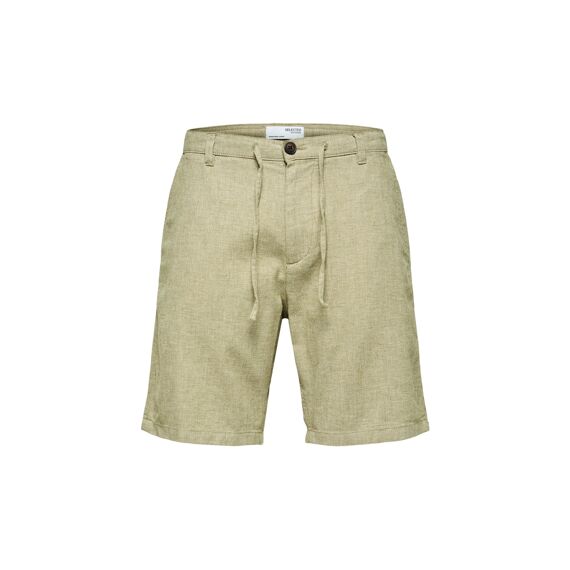 Selected Homme Black Noos Slhregular-Brody Linen Shorts