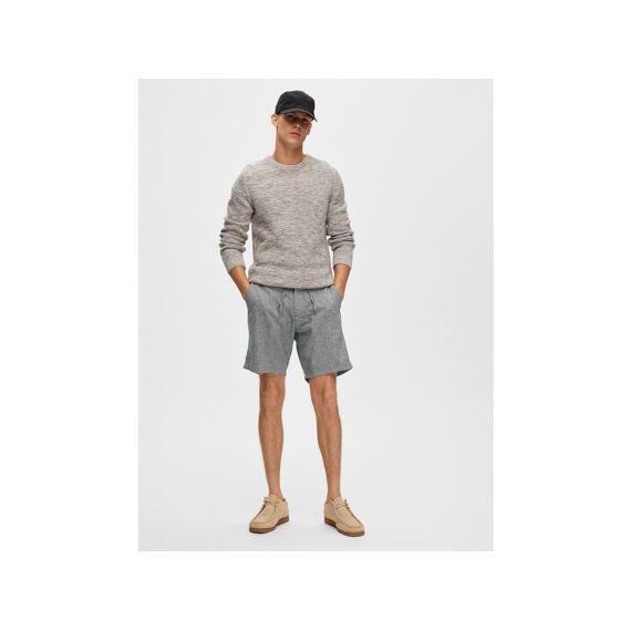 Selected Homme Black Noos Slhregular-Brody Linen Shorts