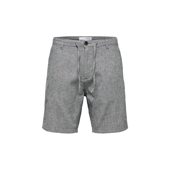 Selected Homme Black Noos Slhregular-Brody Linen Shorts