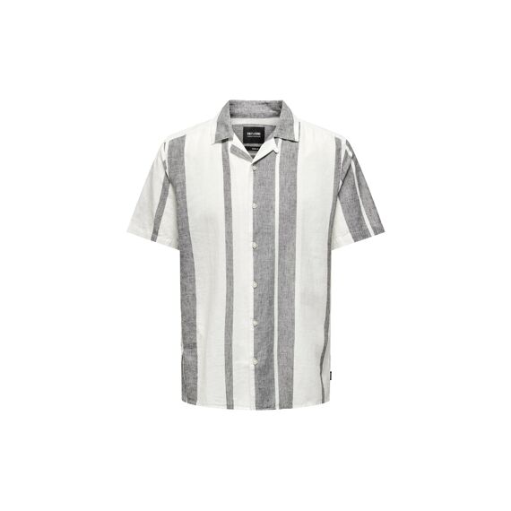 Only & Sons 2305 Onscaiden Ss Stripe Linen Resort Shirt