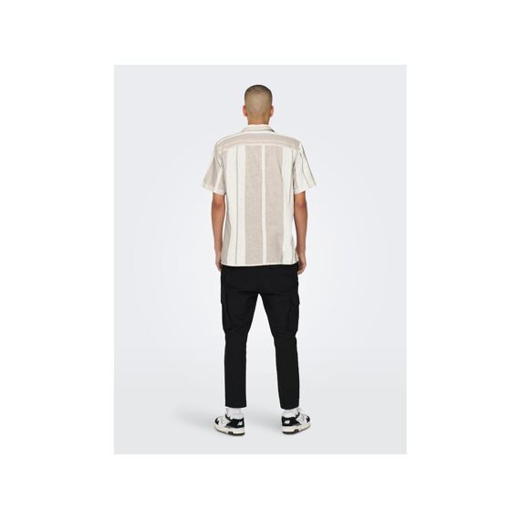 Only & Sons 2305 Onscaiden Ss Stripe Linen Resort Shirt