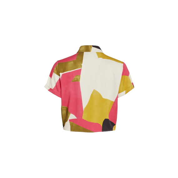 Vila 2306 Visuvita Ton S/S Tie Shirt/Su/Ls