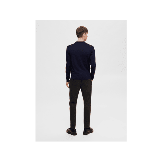 Selected Homme Black Noos Slhtown Merino Coolmax Knit Polo