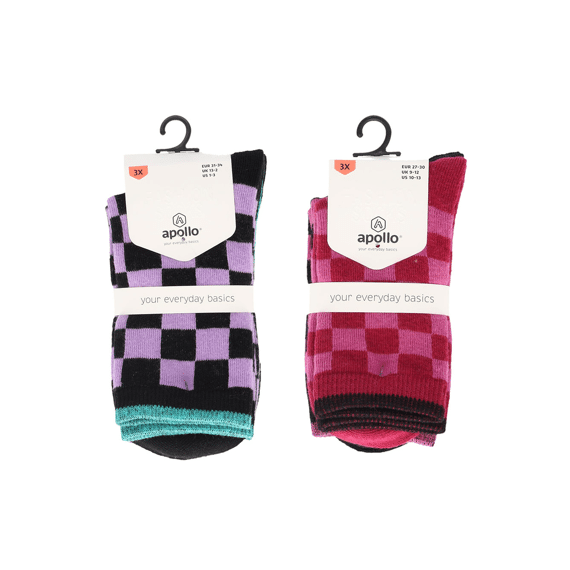 Apollo W23 Girls Computer Socks 3-Pack