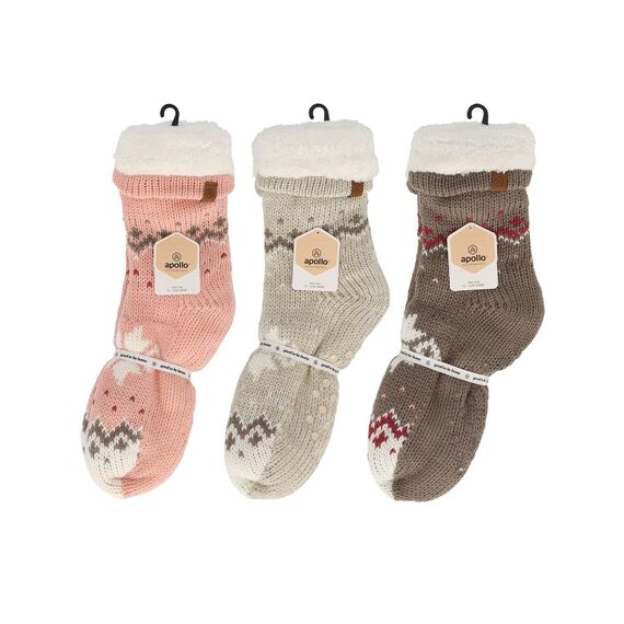 Apollo W23 Ladies Home Socks With Fur