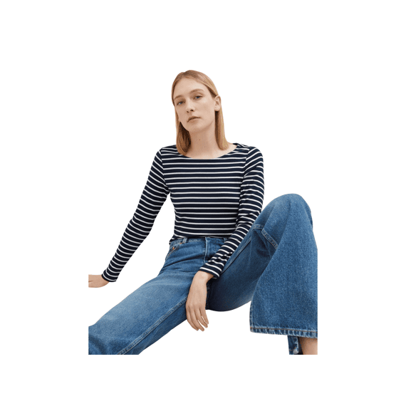 Tom Tailor Dames Noos T-Shirt Longsleeve Stripe