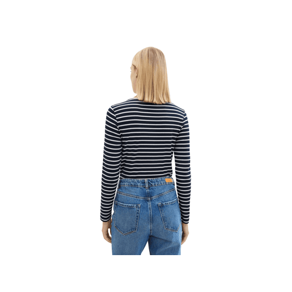Tom Tailor Dames Noos T-Shirt Longsleeve Stripe