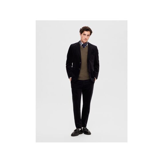 Selected Homme Black Noos Slhberg Ls Knit V-Neck