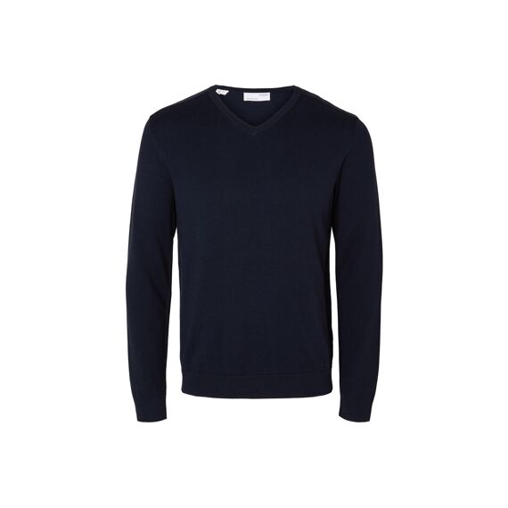 Selected Homme Black Noos Slhberg Ls Knit V-Neck