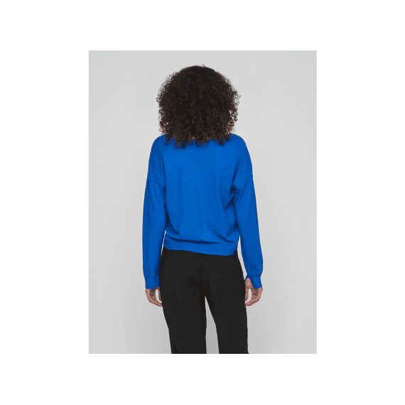 Vila 2307 Vicomfy Rev V-Neck L/S Knit Top/Su/Pb
