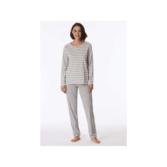 Schiesser W23 Dames Pyjama Lang Gestreept