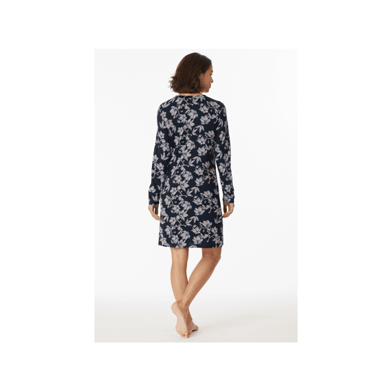Schiesser W23 Slaapshirt Lange Mouwen Modal Bloemenprint