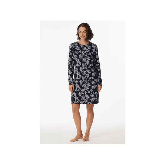 Schiesser W23 Slaapshirt Lange Mouwen Modal Bloemenprint