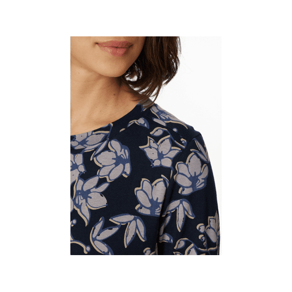 Schiesser W23 Slaapshirt Lange Mouwen Modal Bloemenprint