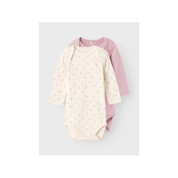 Name It New Born Noos Nbfbody 2P Ls Buttercream Floral