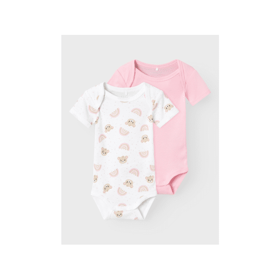 Name It New Born Noos Nbfbody 2P Ss Orchid Pink Teddy