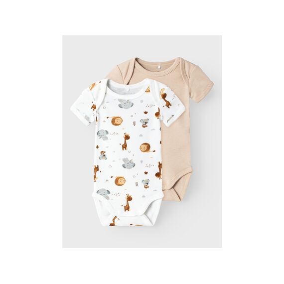 Name It New Born Noos Nbnbody 2P Ss Beige Animal