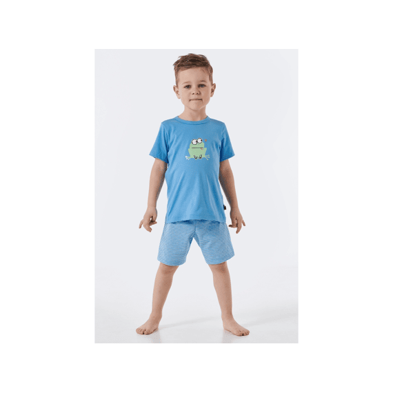 Schiesser Z24 Pyjama Short Streepjes Kikkers
