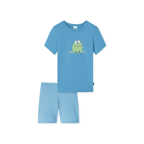 Schiesser Z24 Pyjama Short Streepjes Kikkers