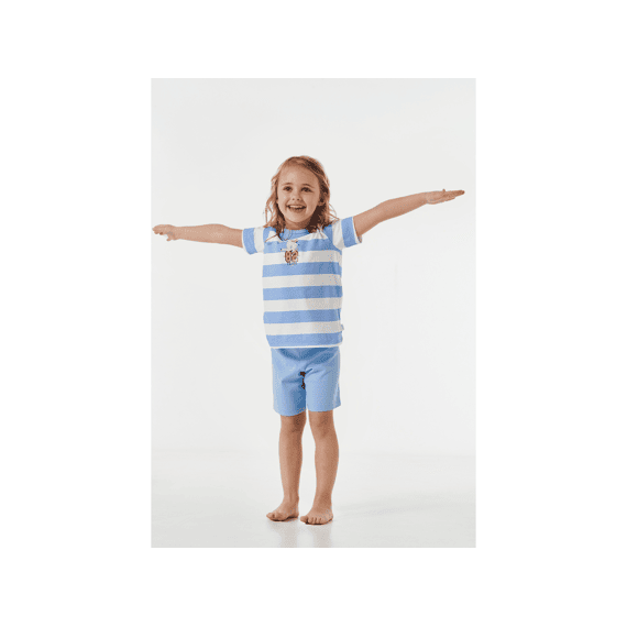 Schiesser Z24 Pyjama Shortama Blockringel Unicorn