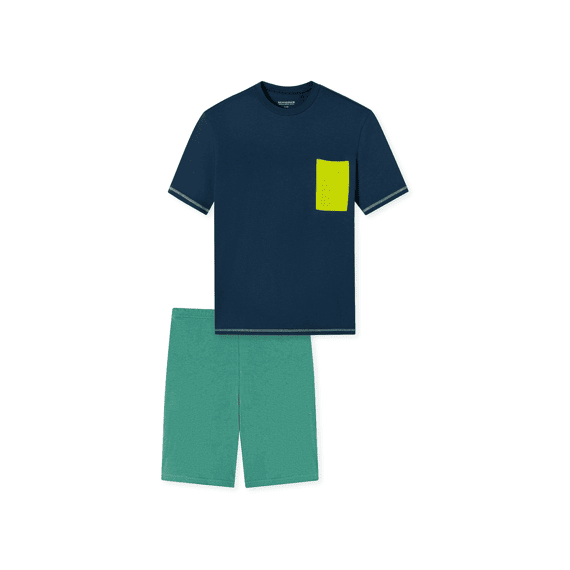 Schiesser Z24 Pyjama Kort Katoen Borstzak