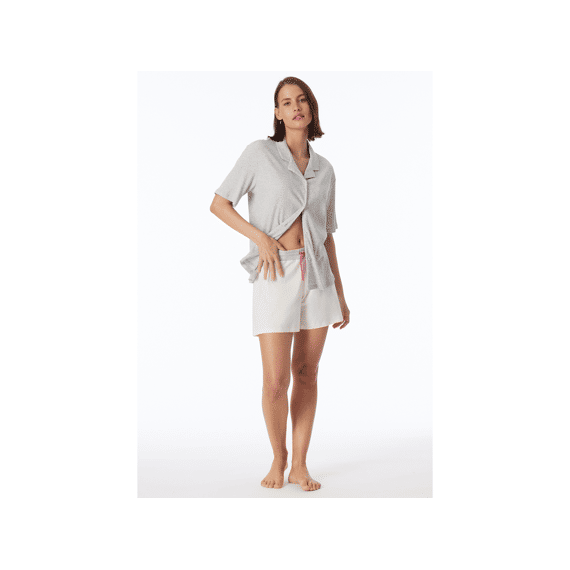 Schiesser Z24 Dames Pyjama Kort Dubbelrib