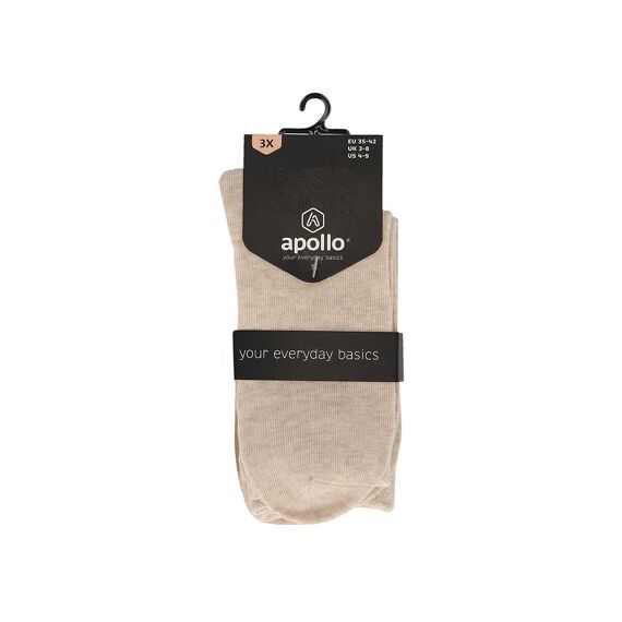 Apollo Noos Dames Plain Kousen 3-Pack