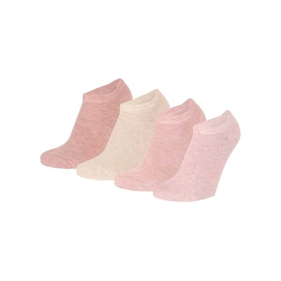 Apollo Noos Kinderen Bio Katoen Basic Sneakersocks 4-Pack