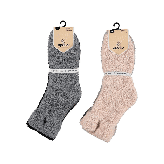 Apollo Noos Dames Softy Bedkousen 2-Pack Assortiment Prijs Per Set