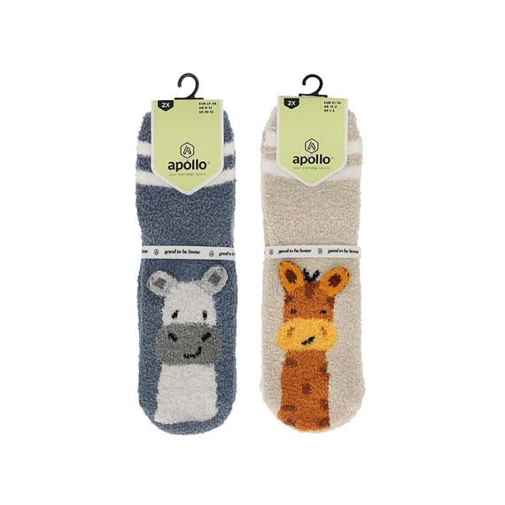 Apollo Noos Kinderen Softy Kousen 3D 2-Pack Assortiment Prijs Per Set