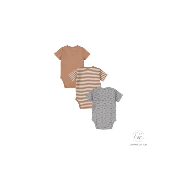 Dirkje Noos Baby Body 3-Pack Ss Organic Cotton