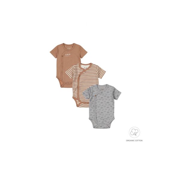 Dirkje Noos Baby Body 3-Pack Ss Organic Cotton