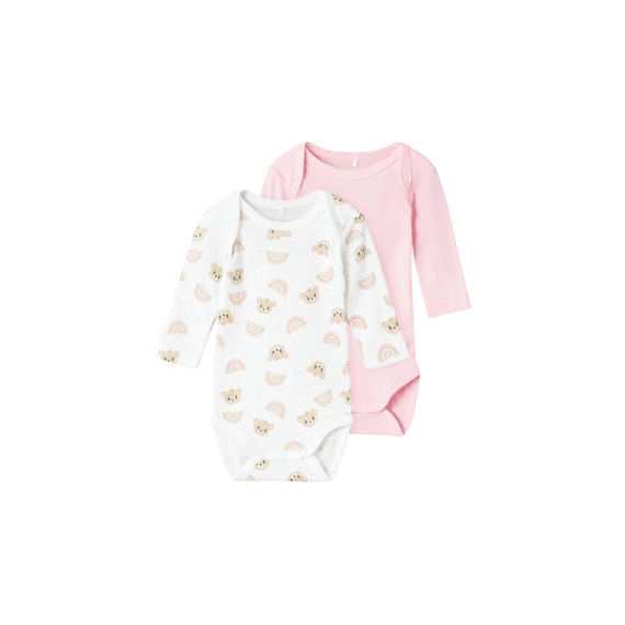 Name It New Born Noos Nbfbody 2P Ls Orchid Pink Teddy