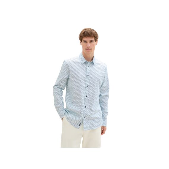 Tom Tailor Heren 2406 Fitted Printed Stretch Shirt