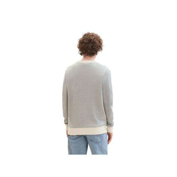 Tom Tailor Heren 2406 Basic Twotone Crewneck Knit