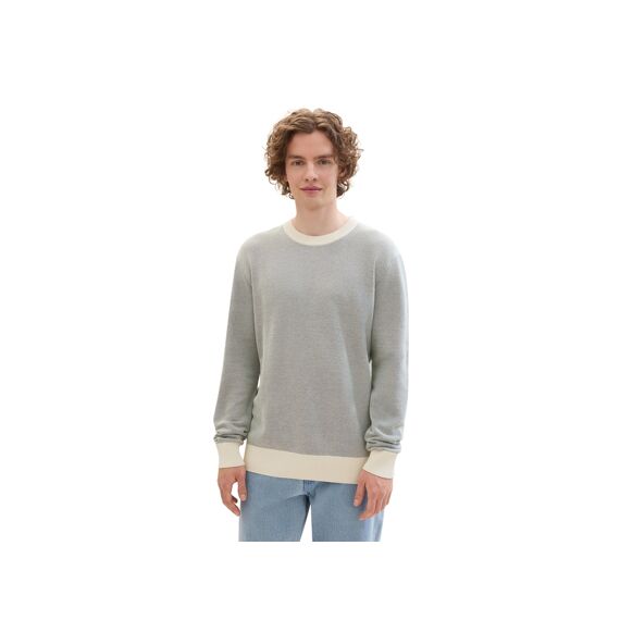 Tom Tailor Heren 2406 Basic Twotone Crewneck Knit