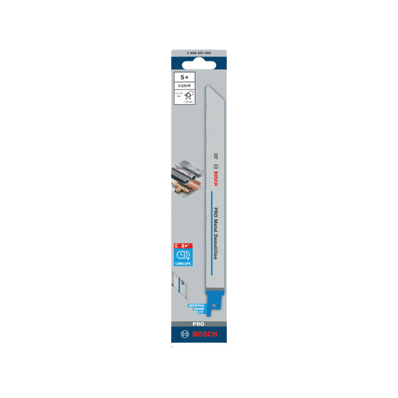 Bosch Reciprozaagblad S1125hbf Pro Metal Demolition Endurance 5 Stuks