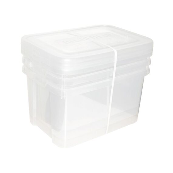 Handy Box 50L 3-Delige Opbergbox Transparant - 56x40x30cm