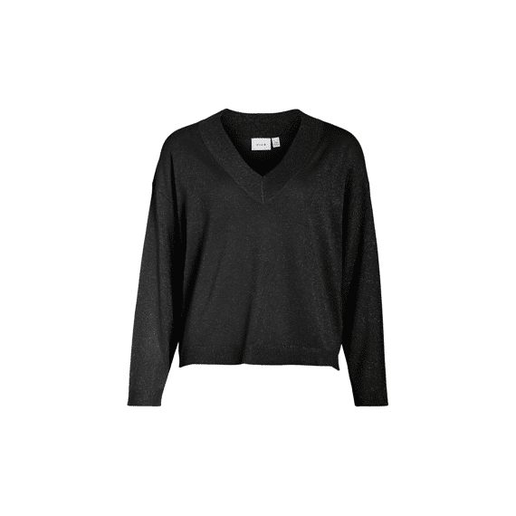 Vila 2511 Viginny V-neck L/s Glitter Knit Top/pb