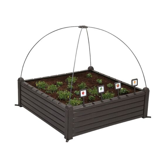 Gardenbed Kunststof Kruidentuin 99.5X99.5Xh34Cm Brown