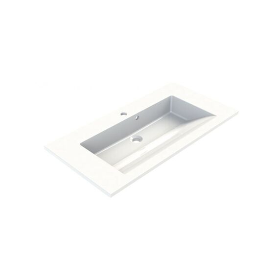 Wastafel Slide 90 Cm Glanzend Wit