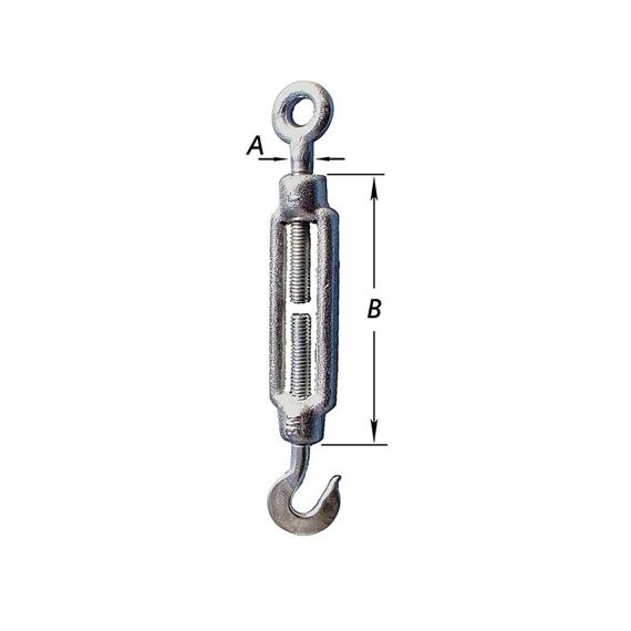 Kabelsp.Gesmeed,Haak+Oog,Verz. M6X110Mm