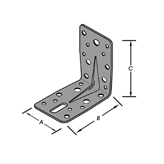 Hoekverbinding,Versterkt,Verz. 70 X 70 Mm