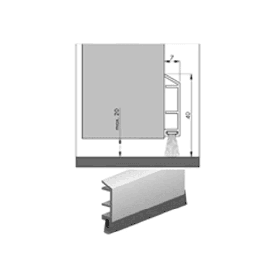 Dorpelprofiel, Bruin 110302062 40x7 X 1000 Mm