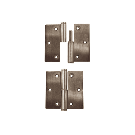 3 Deurpaum,rechte H,rvs,rechts 80x80 Mm