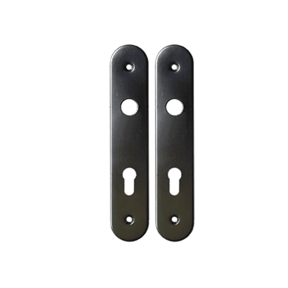 2 Deurschilden,cilinder,inox-l 110 Mm