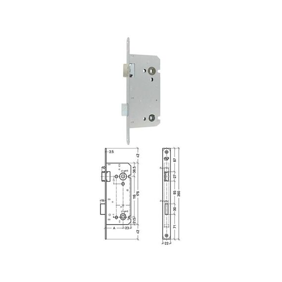 Insteek Wc-Slot, Omlegbaar 116X55 Mm