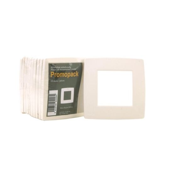 Eco Afdekplaat 1-Voudig Original White 10 stuks